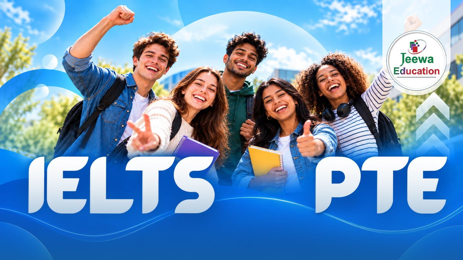 Students preparing for IELTS and PTE classes